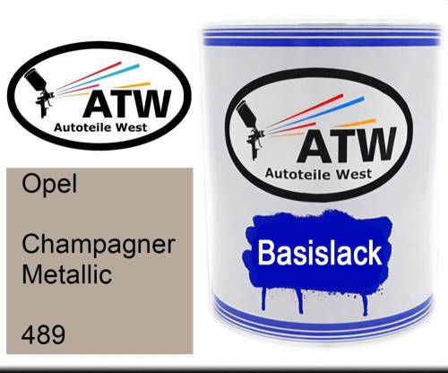 Opel, Champagner Metallic, 489: 1L Lackdose, von ATW Autoteile West.